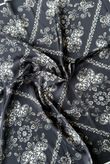 Alcott Bandana Paisley Silky Blend Square Scarf Black